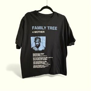 Tupac Unisex T-Shirt: Family Tree large 2pac graphic Tee